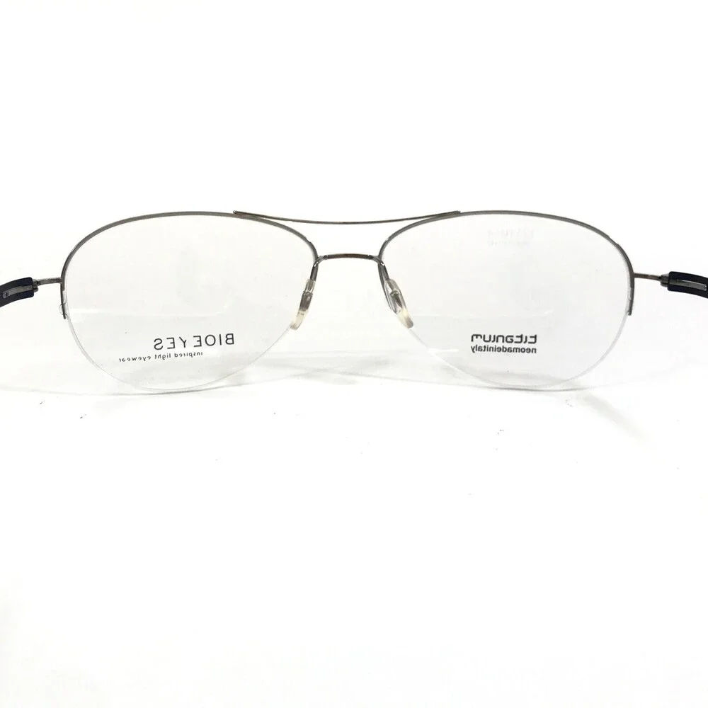 Blackfin Eyeglasses Frames X1 COL.216 Blue Black Silver Round Half Rim 54-14-145